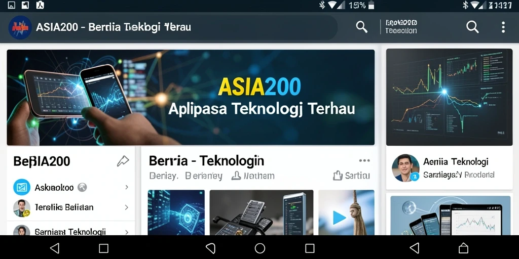 Antarmuka aplikasi ASIA200 dengan informasi terkini tentang teknologi.
