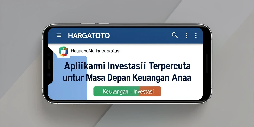 Antarmuka HARGATOTO yang sederhana dan informatif untuk investasi.