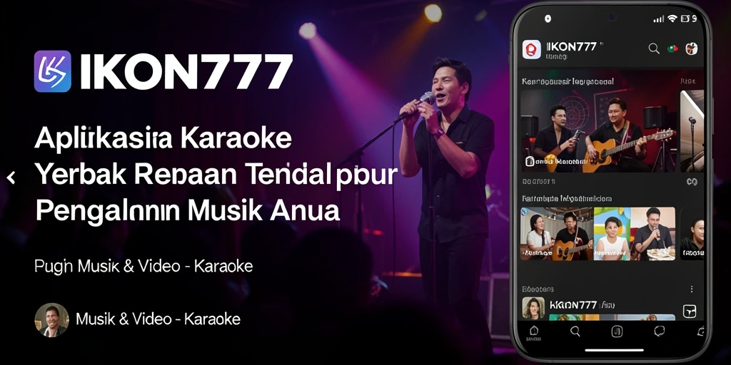 Tampilan antarmuka IKON777 yang sederhana dan menarik untuk karaoke.