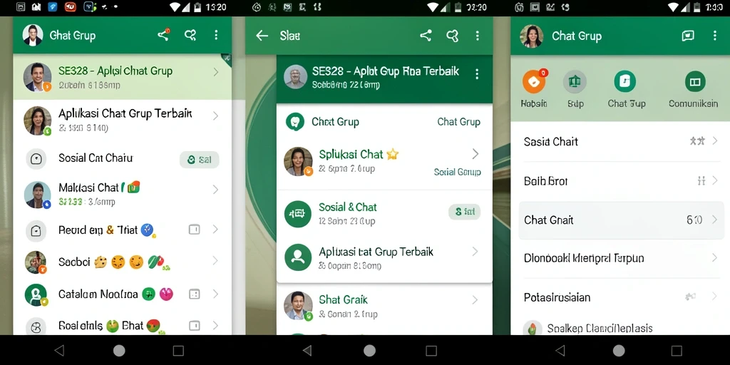 Antarmuka SE328 yang menarik dan interaktif untuk chat grup.