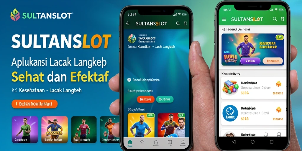Tampilan antarmuka SULTANSLOT yang modern dengan fitur Lacak Langkah.