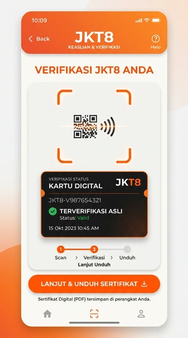 Tampilan kanal resmi jkt8